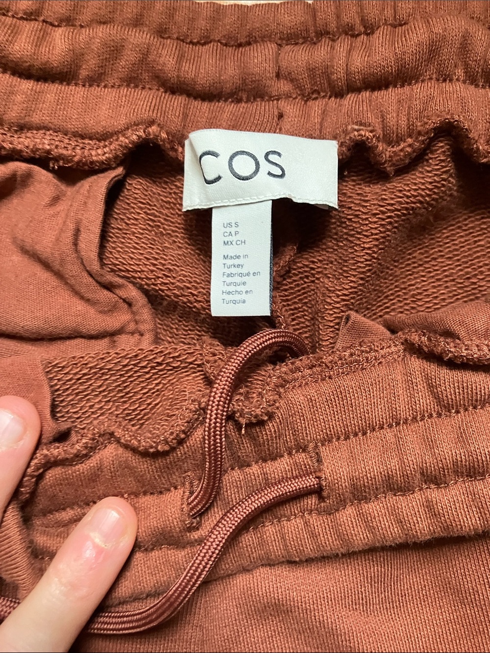 COS 100% Cotton Terry Wide Leg Sweatpants - Picture 2 of 4